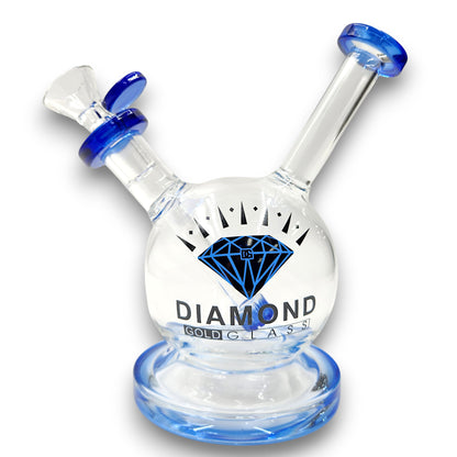 7" Diamond Glass Globe Bubbler Bong