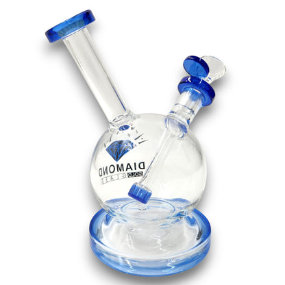 7" Diamond Glass Globe Bubbler Bong