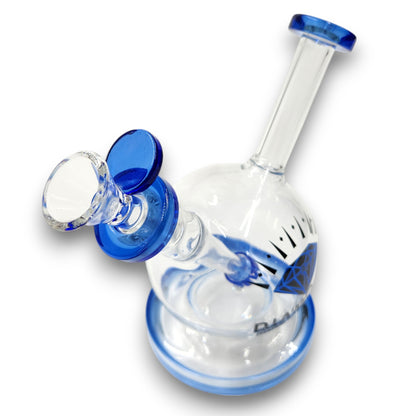 7" Diamond Glass Globe Bubbler Bong