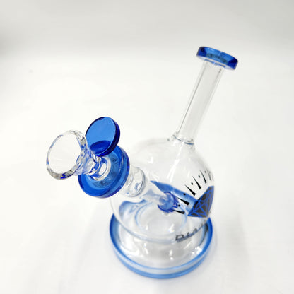 7" Diamond Glass Dome Bubbler Bong