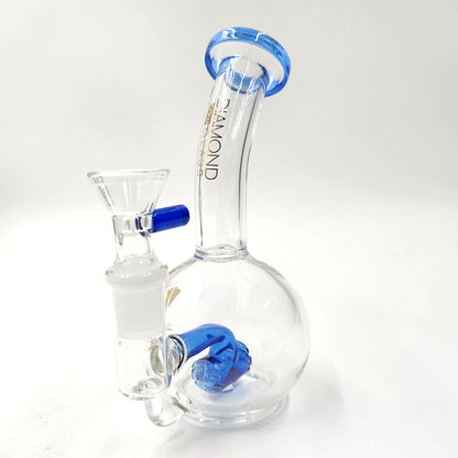 7" Diamond Bubbler Base Barrel Percolator Bubbler Bong