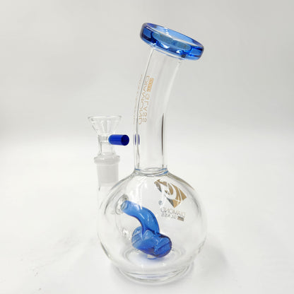 7" Diamond Bubbler Base Barrel Percolator Bubbler Bong