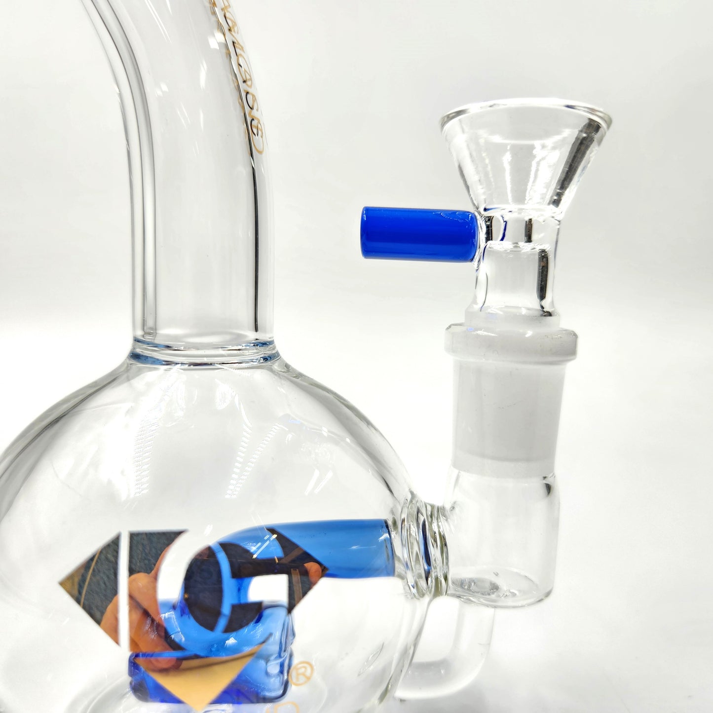 7" Diamond Bubbler Base Barrel Percolator Bubbler Bong