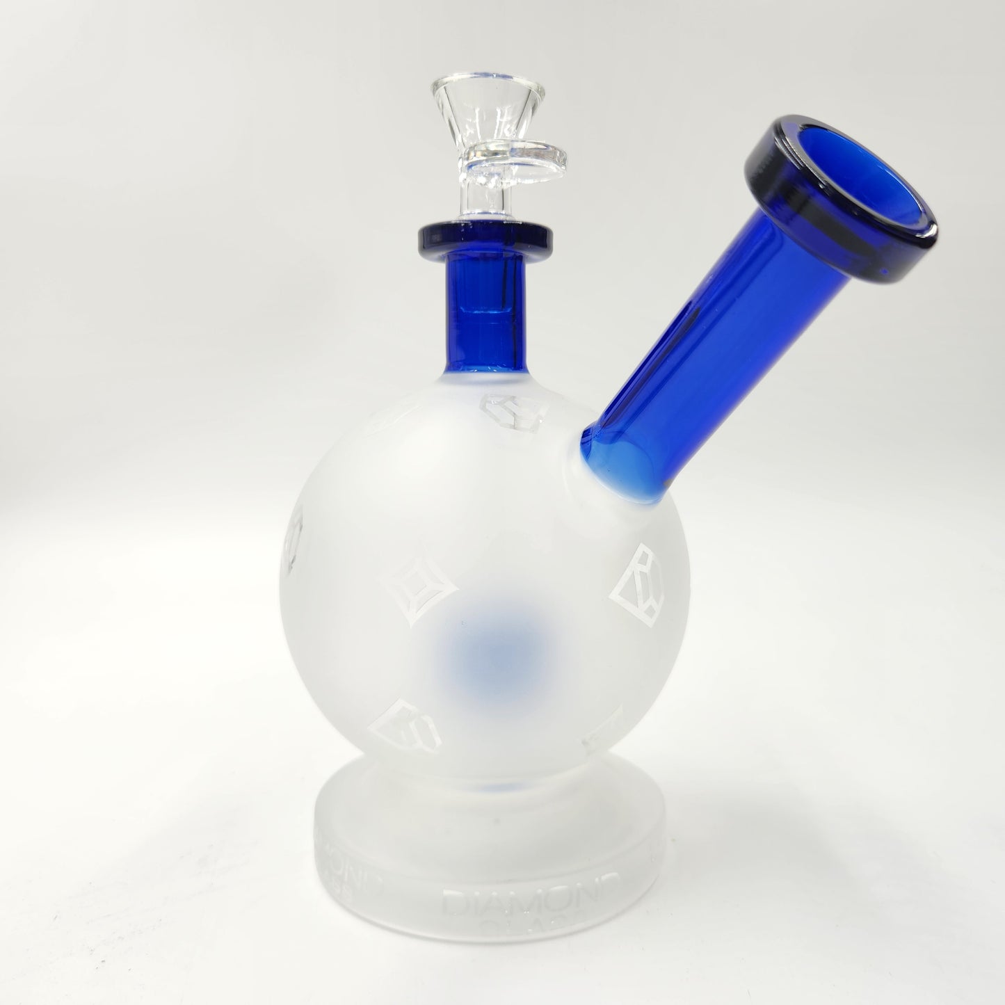 7" Diamond Glass Globe Barrel Percolator Bong