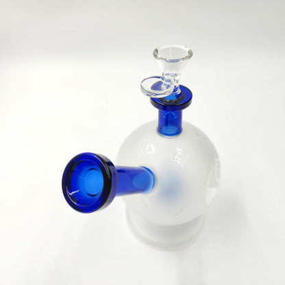 7" Diamond Glass Globe Barrel Percolator Bong