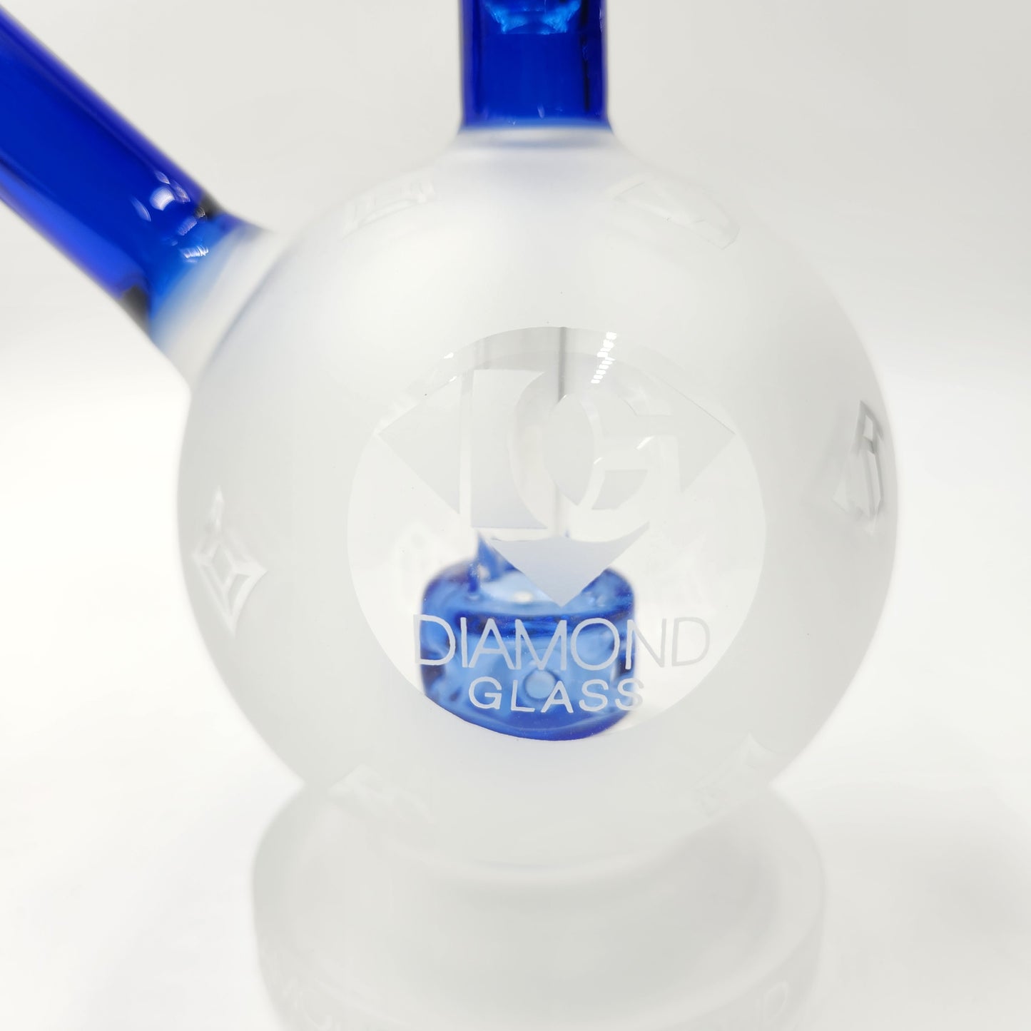 7" Diamond Glass Globe Barrel Percolator Bong