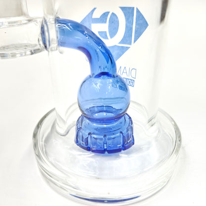 7" Diamond Glass Ray Gun Circ Percolator Bong