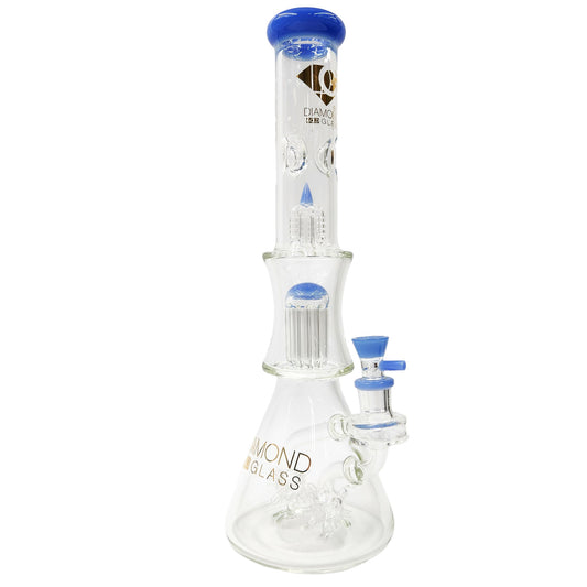 17" Diamond Glass Tree Sprinkler Percolator Beaker Bong