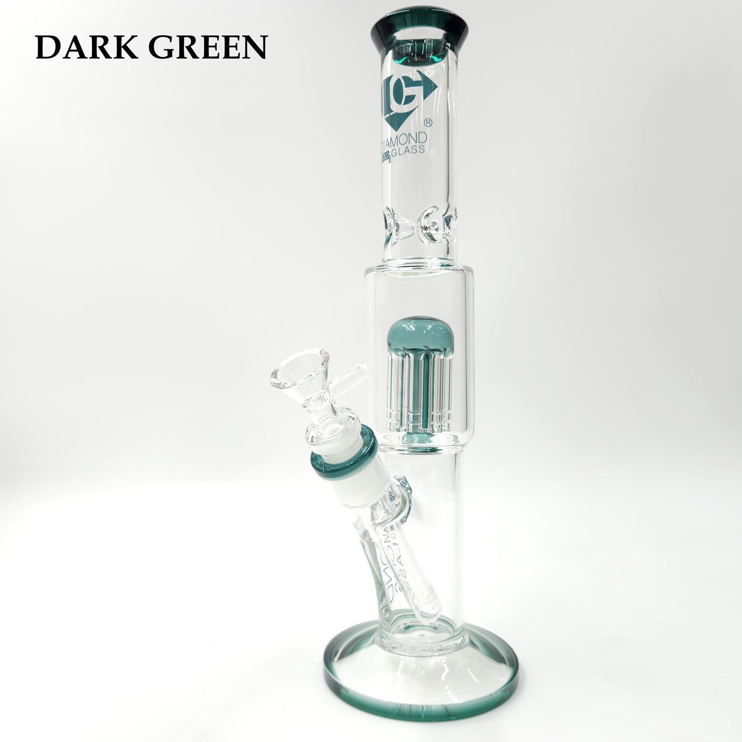 13" Diamond Glass Tree Percolator Straight Tube Bong