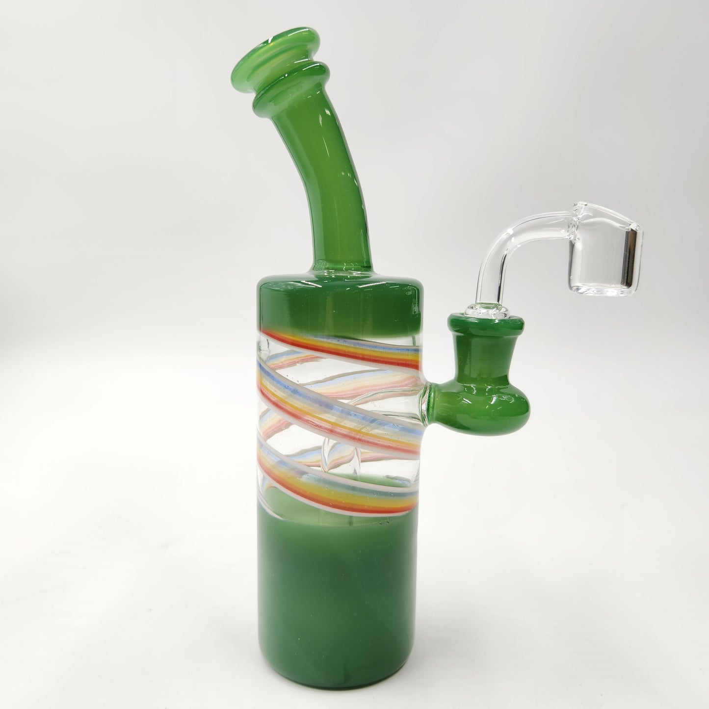 8" Pulsar Green Dab Rig Bong with Circ Perc