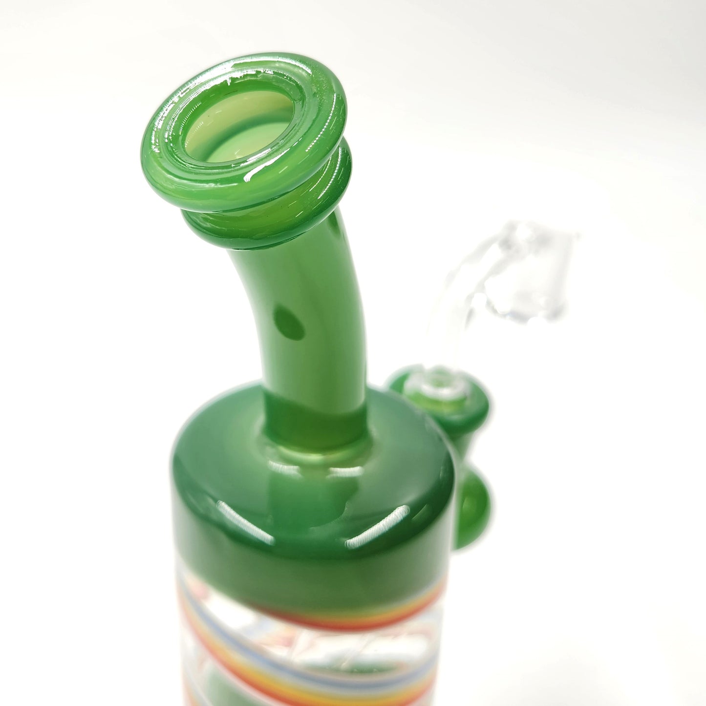 8" Pulsar Green Dab Rig Bong with Circ Perc