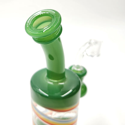 8" Pulsar Green Dab Rig Bong with Circ Perc