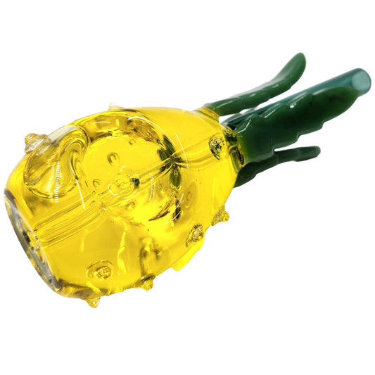 5-1/2" Pineapple Glycerin Freezable Glass Hand Bowl Pipe