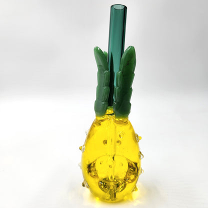 5-1/2" Pineapple Glycerin Freezable Glass Hand Bowl Pipe