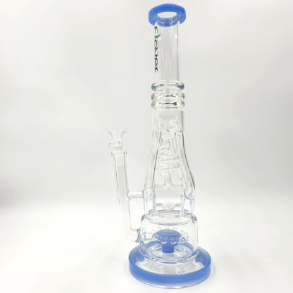 15" Clover Glass Sprinkler Percolator Recycler Bong