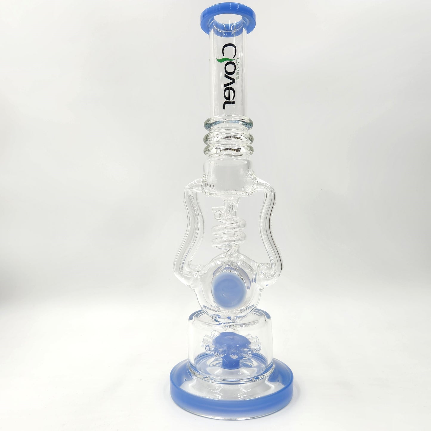 15" Clover Glass Sprinkler Percolator Recycler Bong