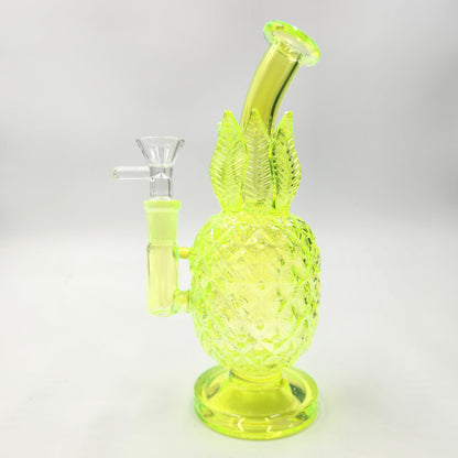 8" Pineapple Florescent Glass Bong