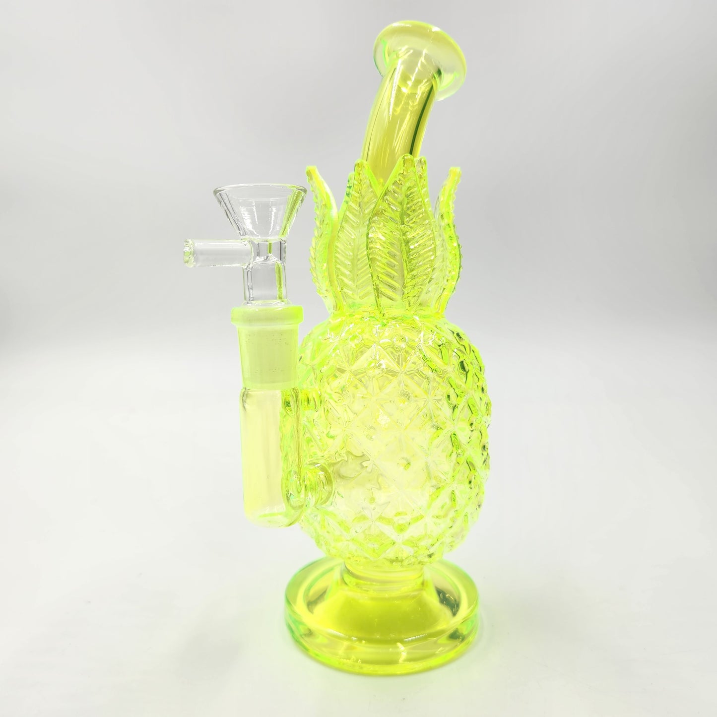 8" Pineapple Florescent Glass Bong