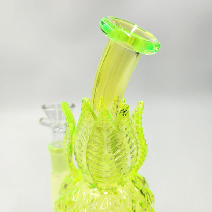 8" Pineapple Florescent Glass Bong