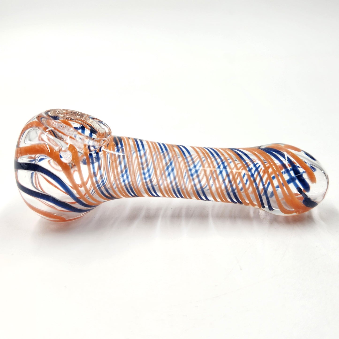 4" Blue Orange Spiral Bowl