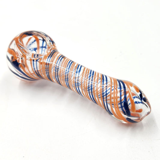 4" Blue Orange Spiral Bowl