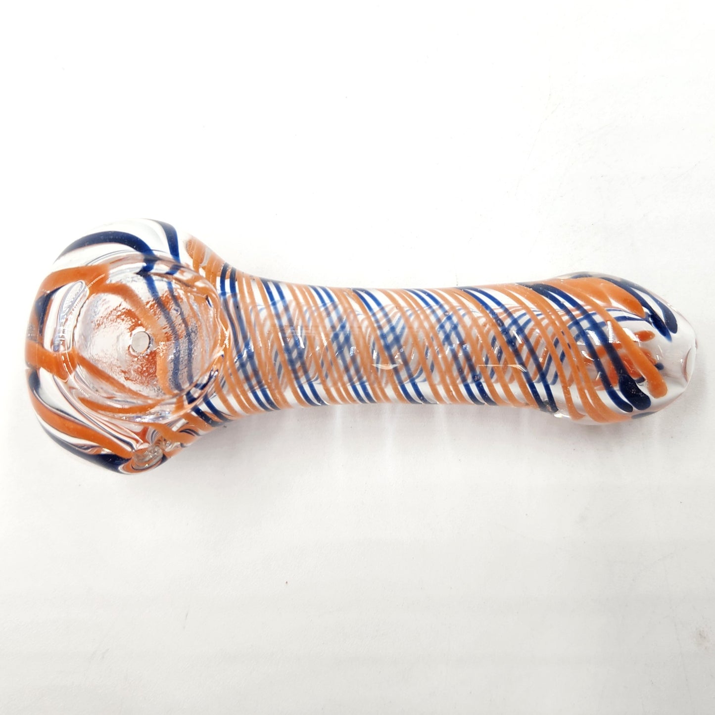 4" Blue Orange Spiral Bowl