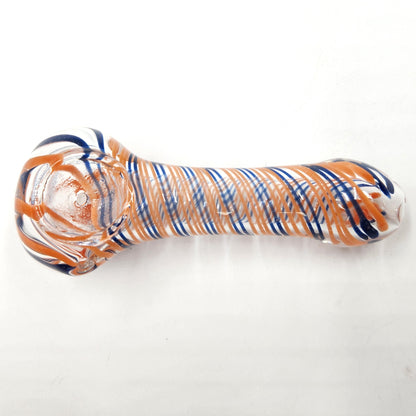 4" Blue Orange Spiral Bowl