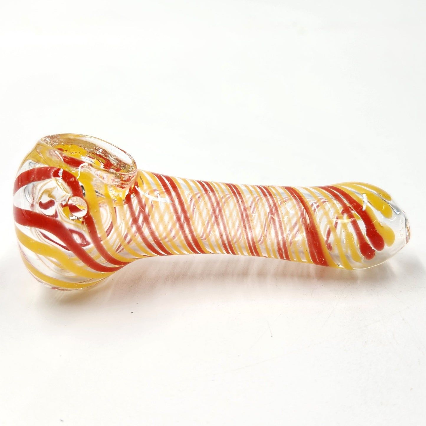 4" Yellow Red Spiral Bowl