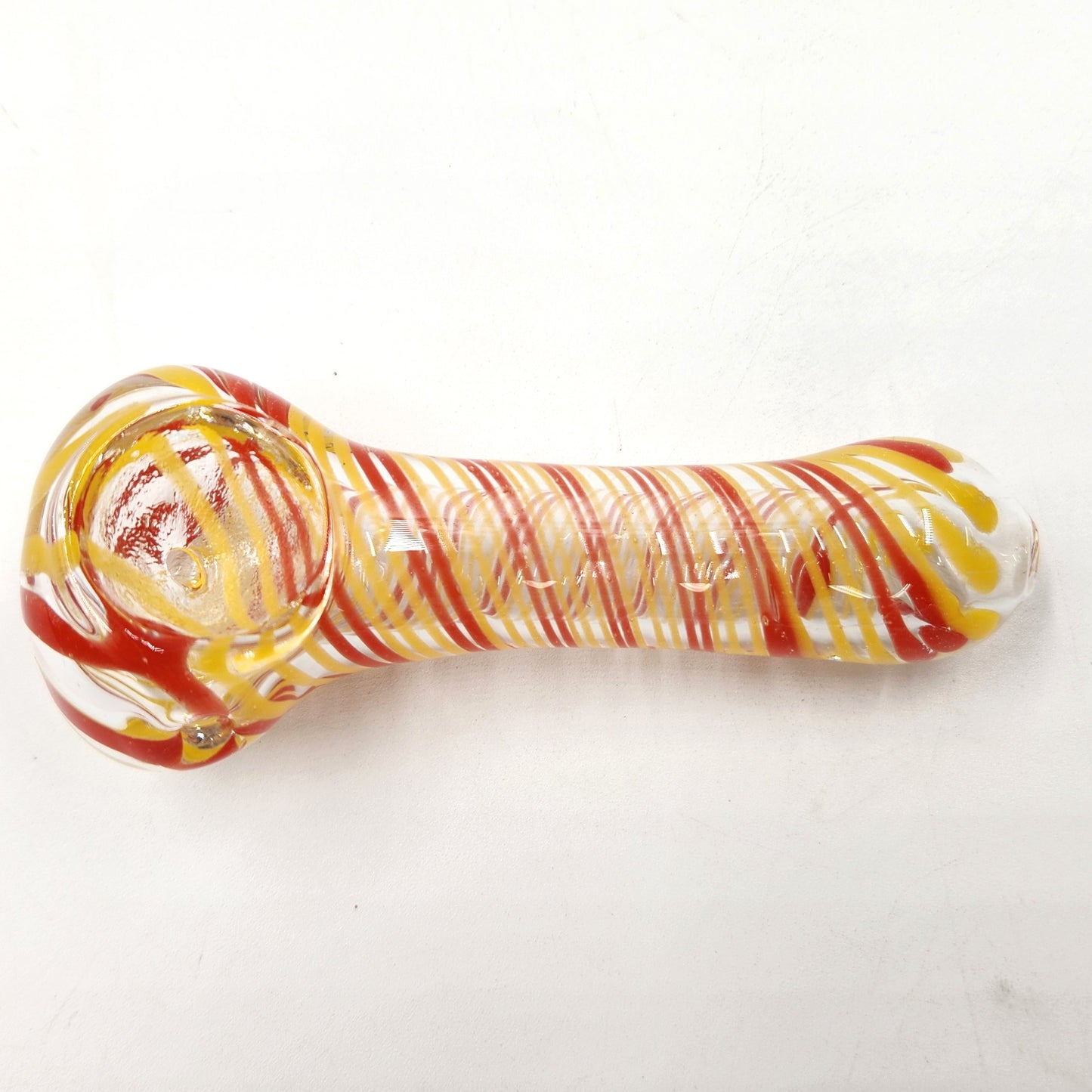 4" Yellow Red Spiral Bowl