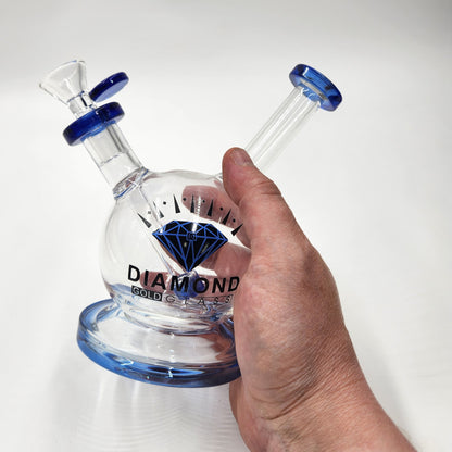 7" Diamond Glass Dome Bubbler Bong