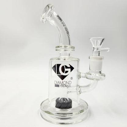 7" Diamond Glass Turbine Circ Perc Barrel Bong