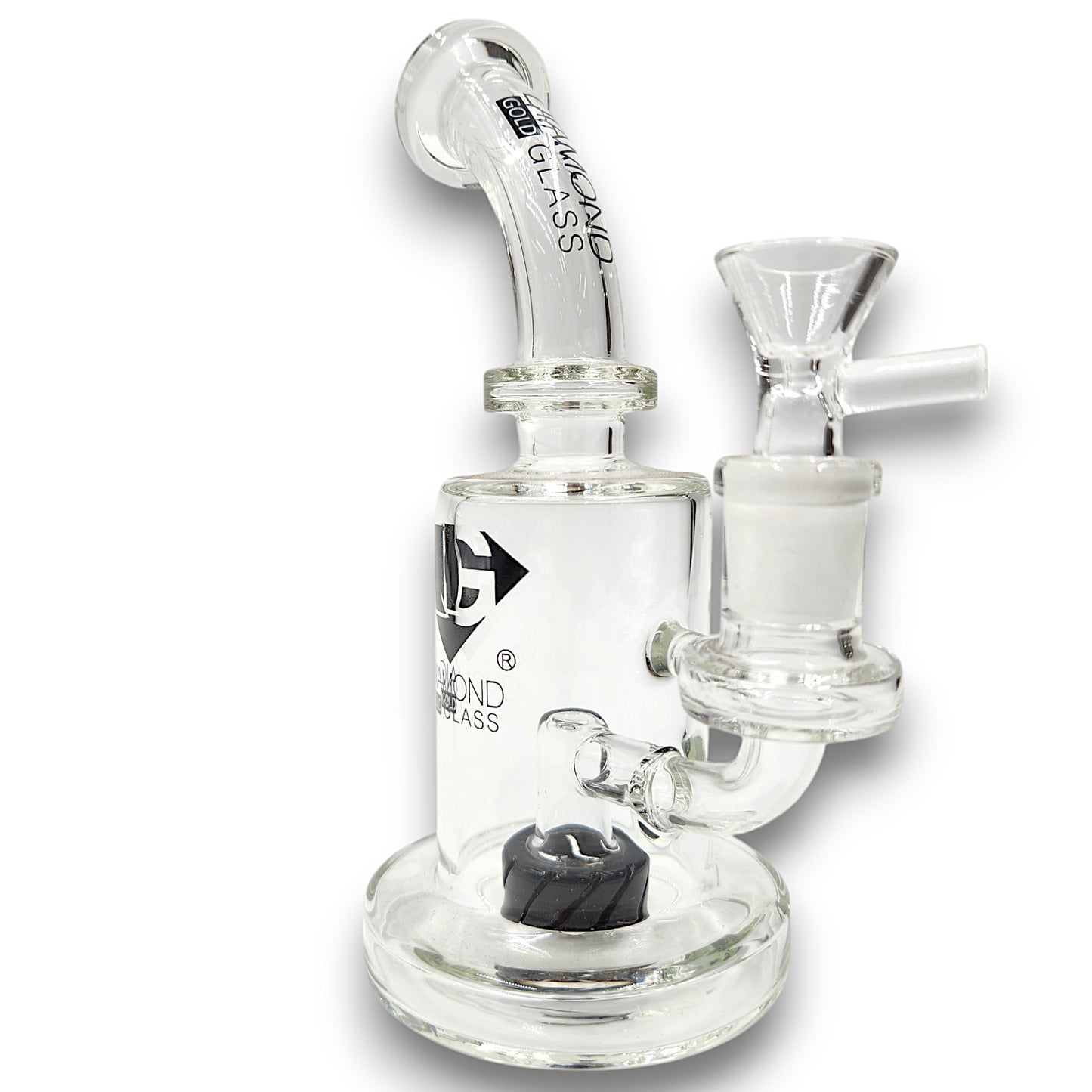 7" Diamond Glass Turbine Circ Perc Barrel Bong