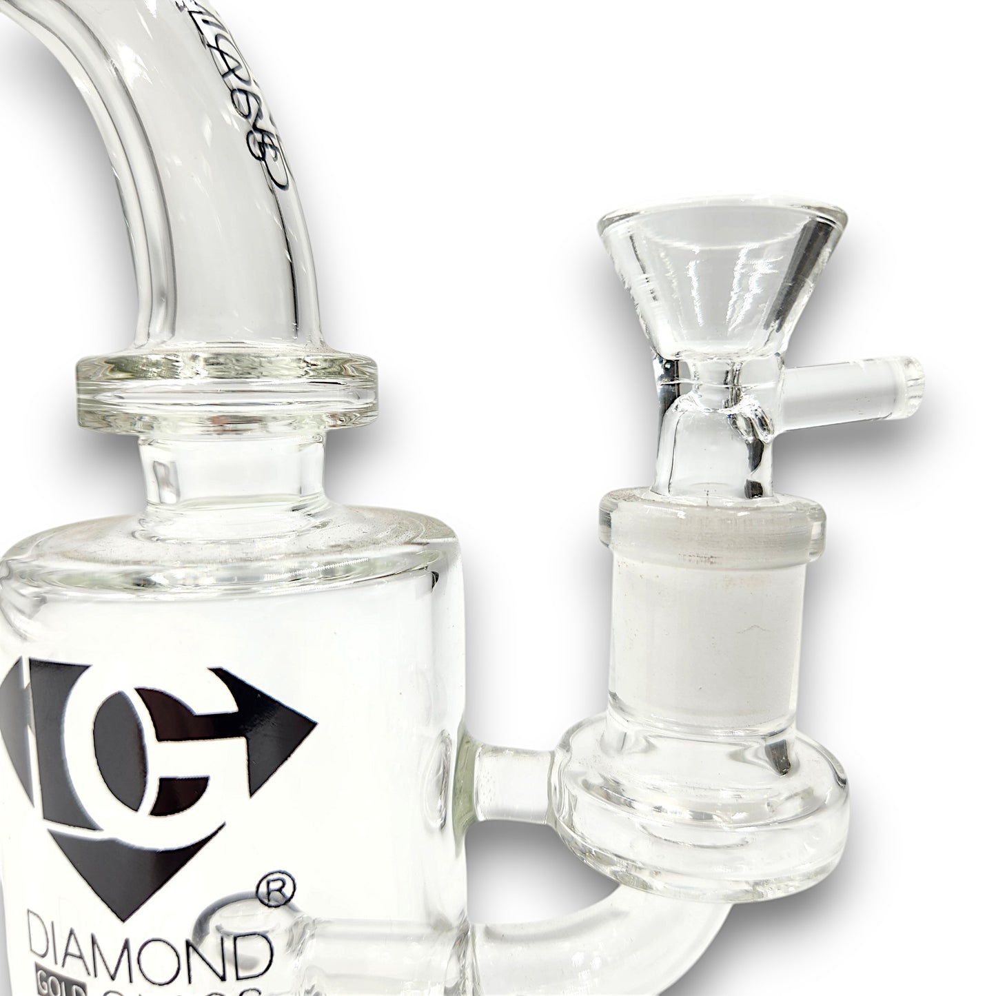 7" Diamond Glass Turbine Circ Perc Barrel Bong