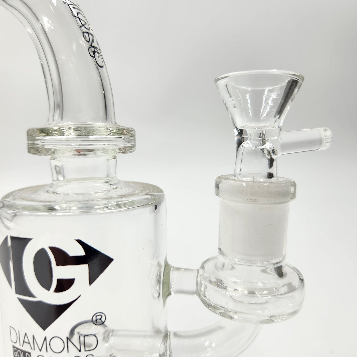 7" Diamond Glass Turbine Circ Perc Barrel Bong