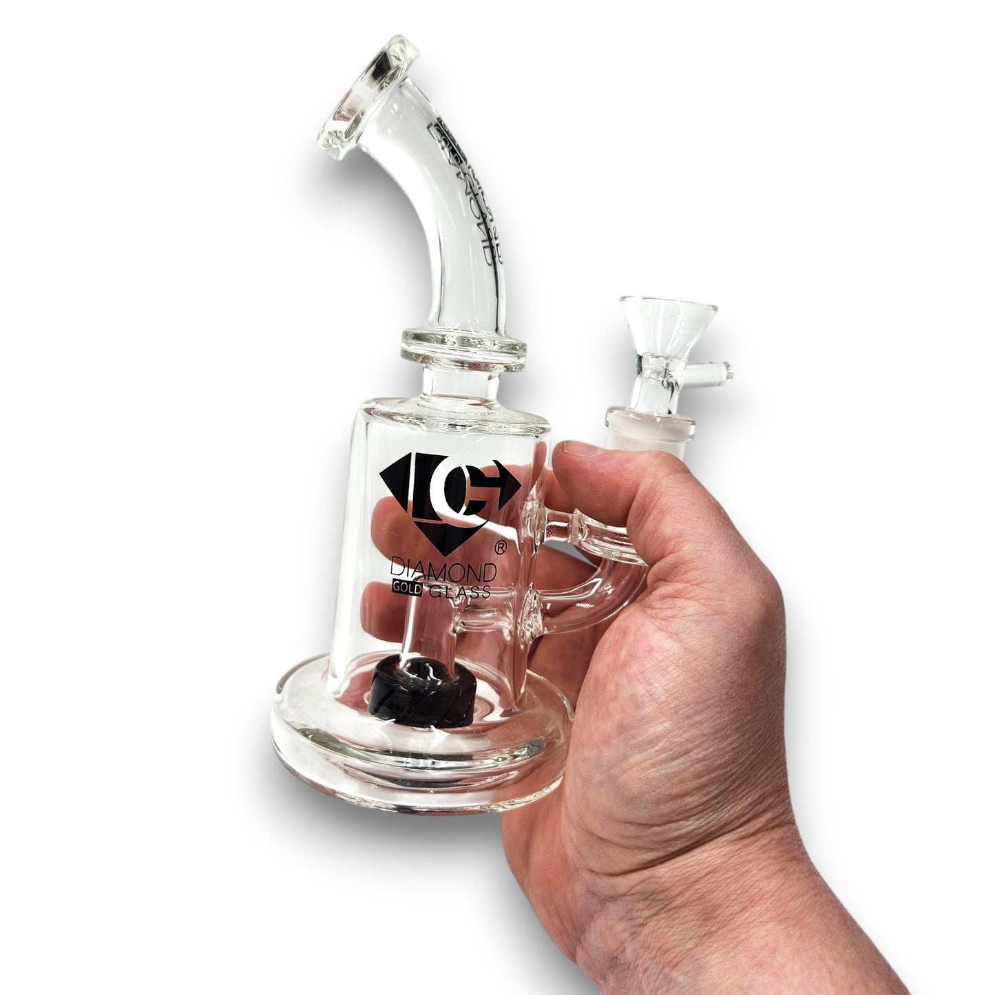 7" Diamond Glass Turbine Circ Perc Barrel Bong