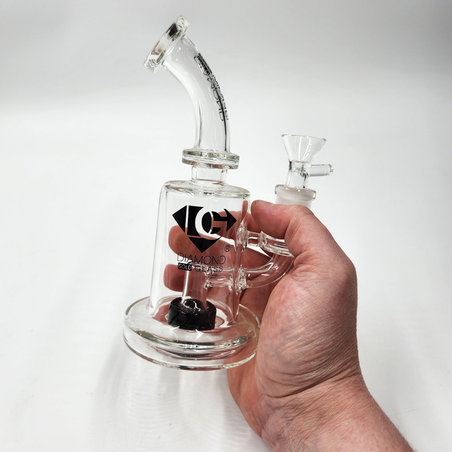 7" Diamond Glass Turbine Circ Perc Barrel Bong