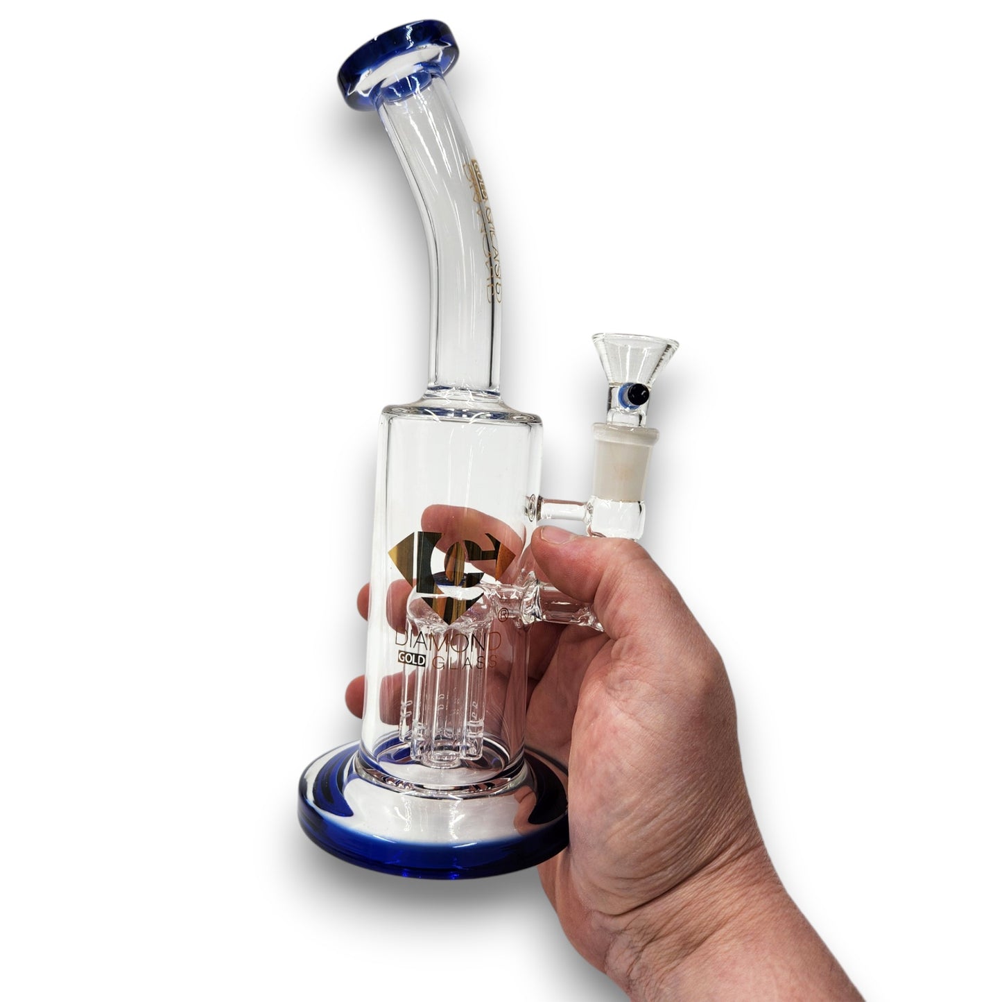 10" Diamond Glass Tree Percolator Barrel Bong