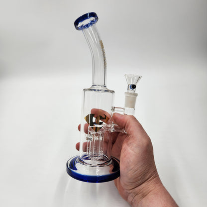 10" Diamond Glass Tree Percolator Barrel Bong