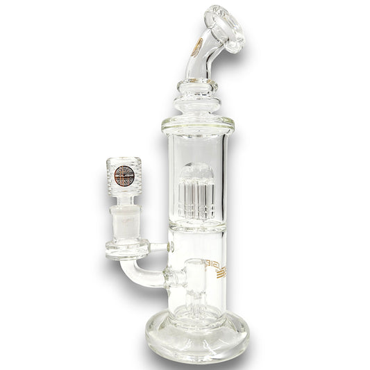 10" Bougie Dual Tree Percolator Barrel Bong