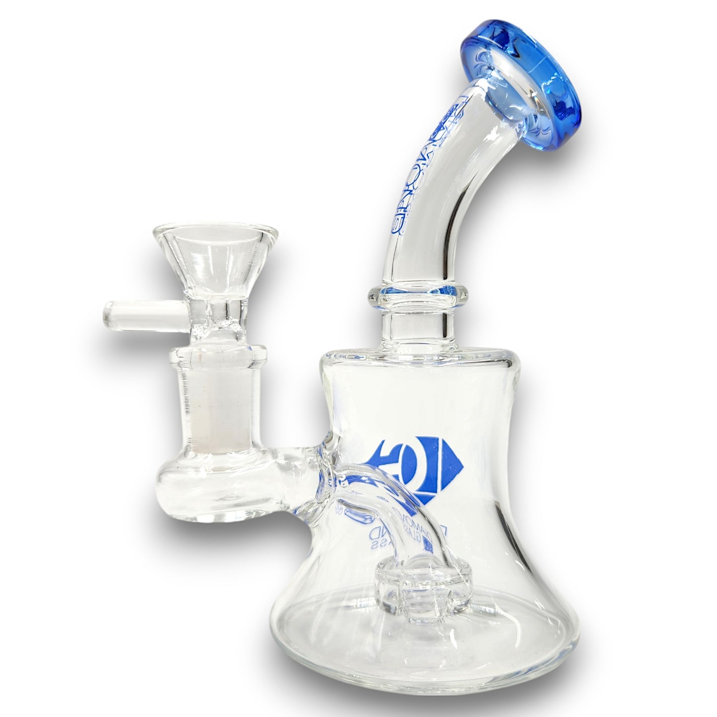 5-1/2" Diamond Glass Circ Percolator Pocket Bubbler Bong