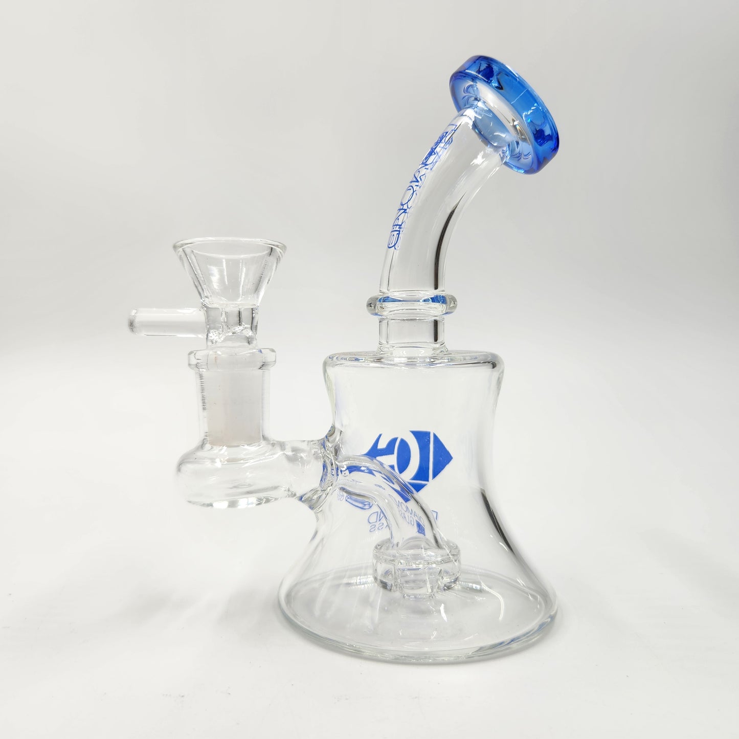 5-1/2" Diamond Glass Circ Percolator Pocket Bubbler Bong