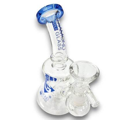 5-1/2" Diamond Glass Circ Percolator Pocket Bubbler Bong