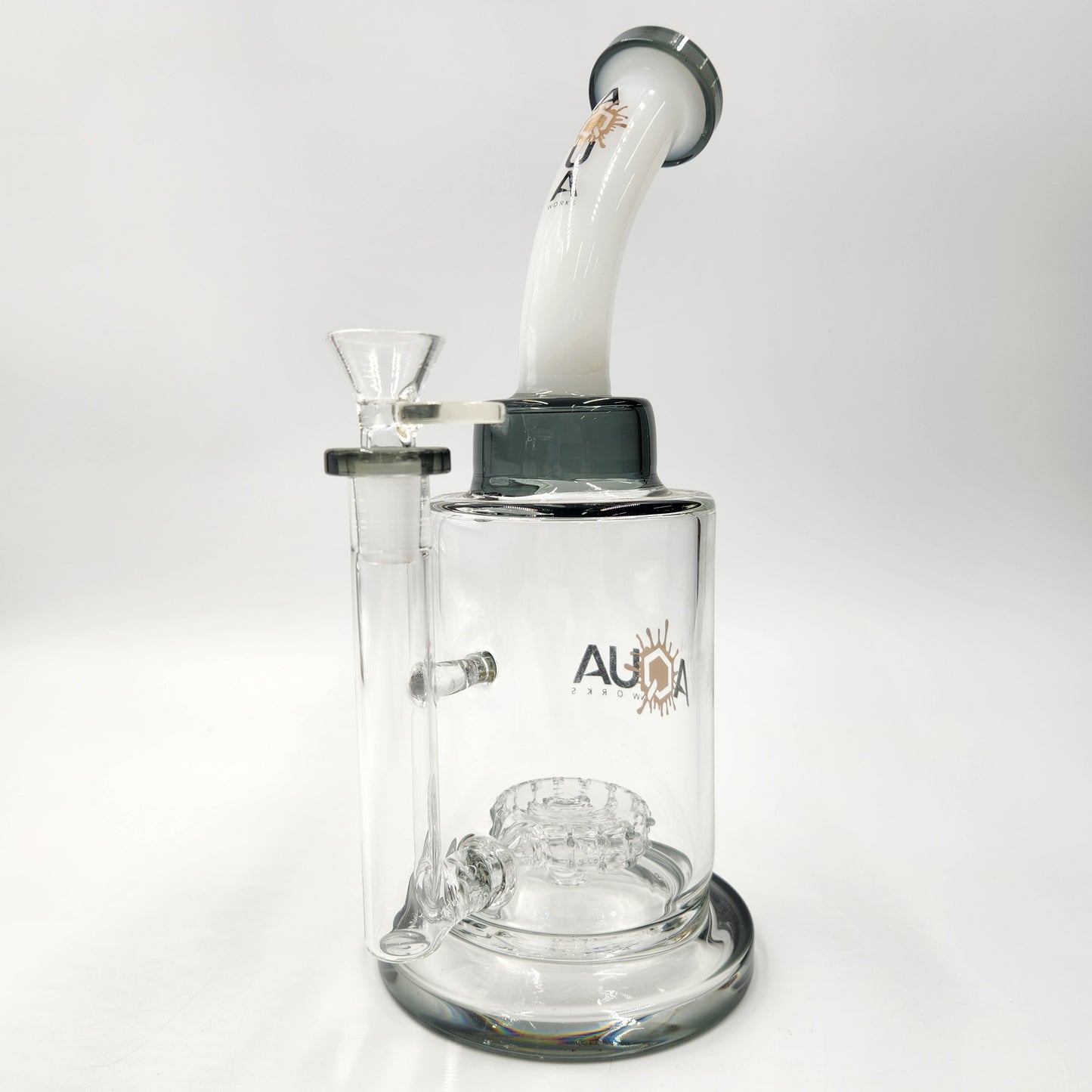 11" Aqua Works Large Circ Perc Barrel Bong