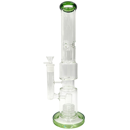 16" Triple Percolator Straight Tube Bong