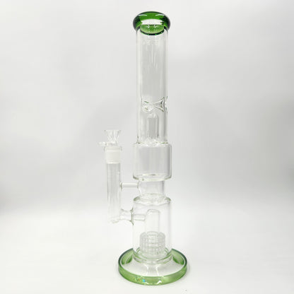 16" Triple Percolator Straight Tube Bong