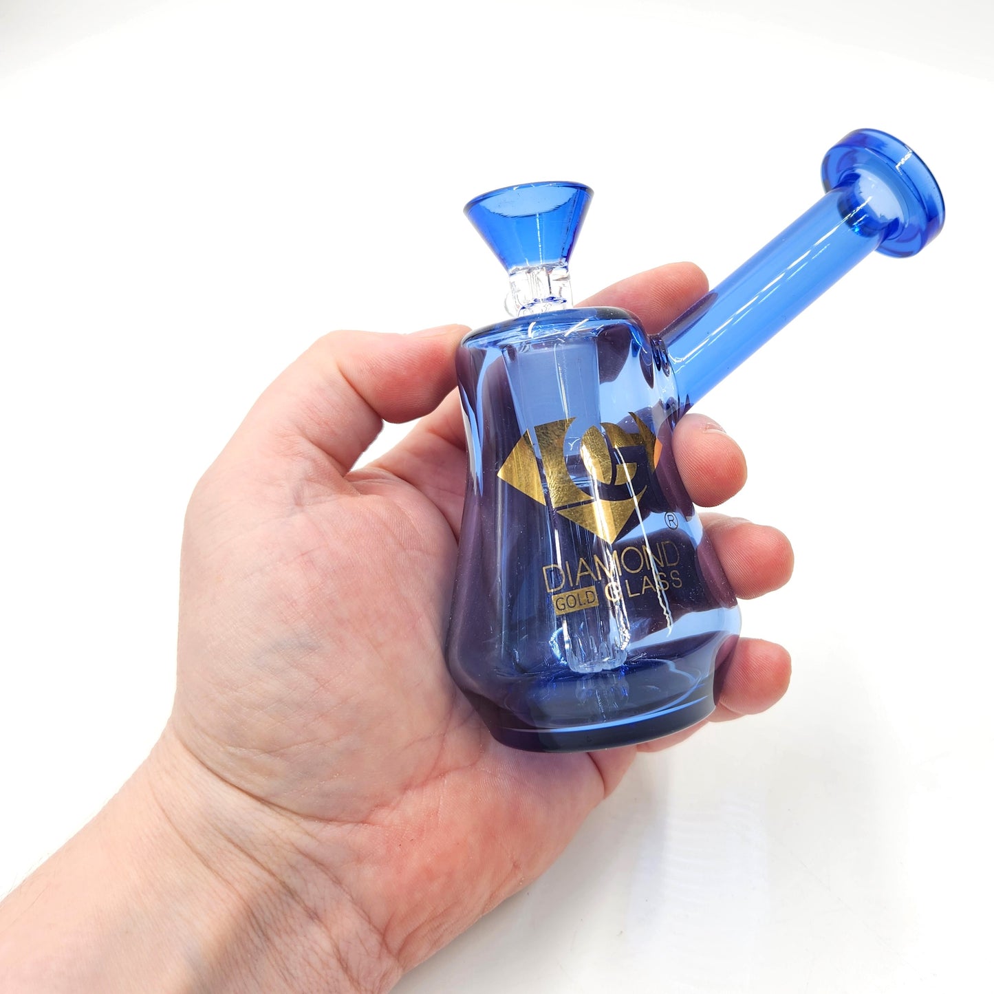 4-1/2" Diamond Full Color Glass Bubbler