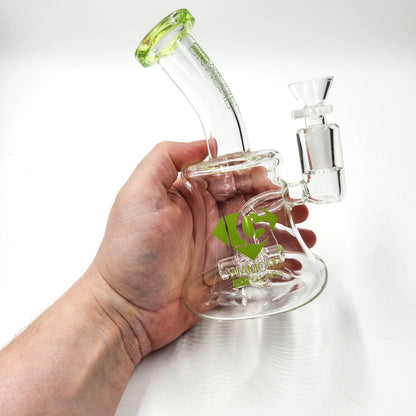 7" Diamond Quad Inline Perc Bong