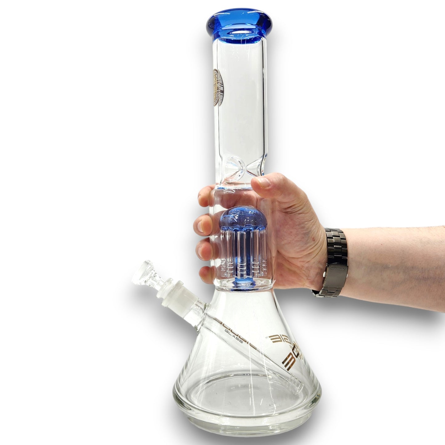 15" Bougie Glass Heavy Duty Tree Percolator Beaker Bong