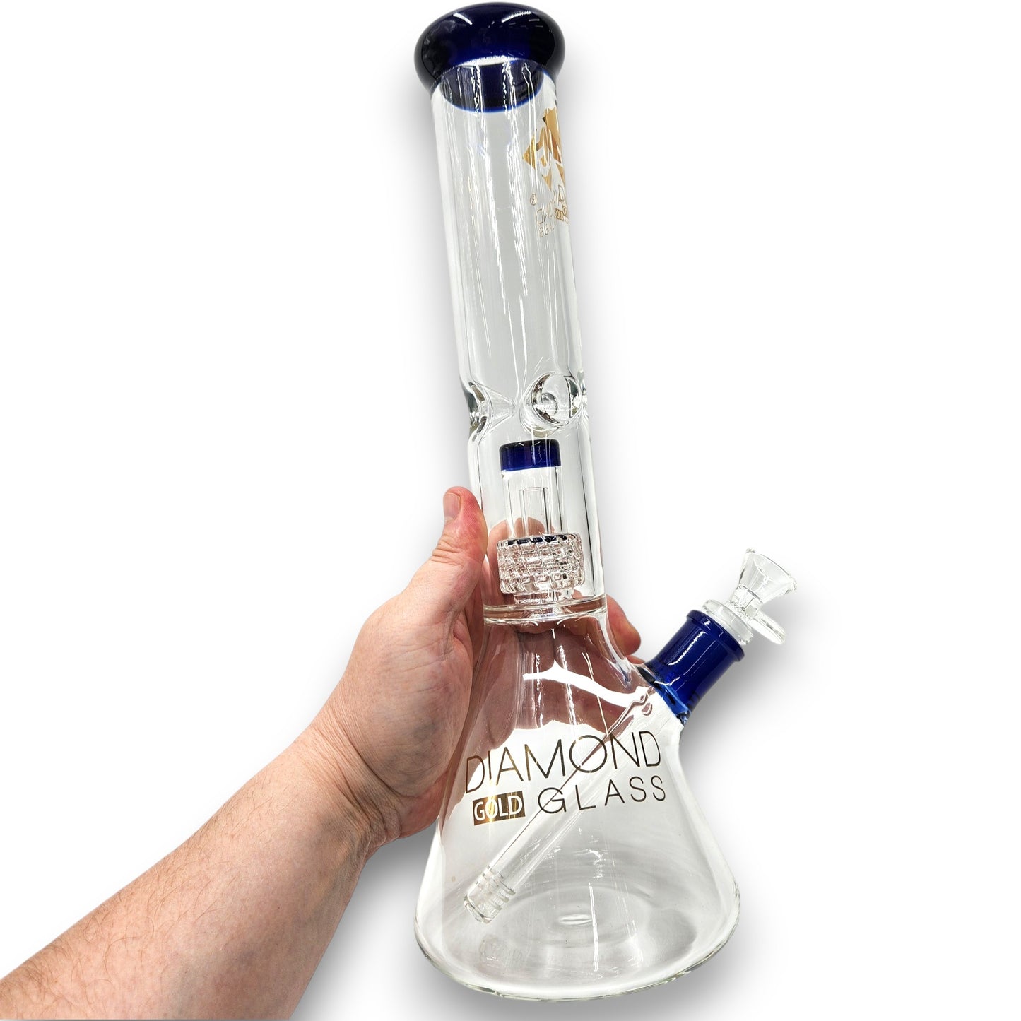 15" Diamond Matrix Showerhead Perc Beaker Bong