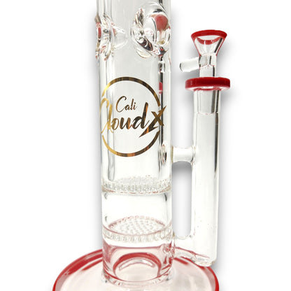 15" Cali CloudX Thick Straight Tube Dual Honeycomb Perc Bong